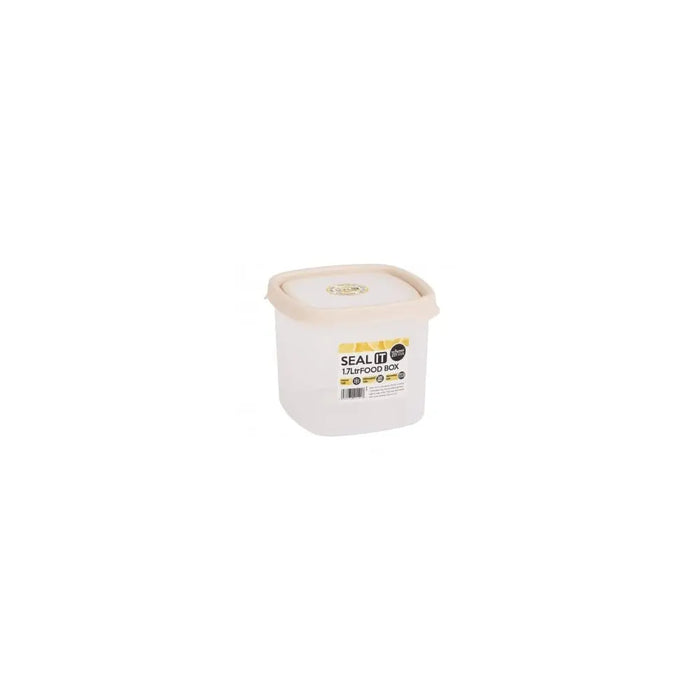 5.02 Seal It 1.7 Litre Square Airtight Plastic Food Box Wham Storage