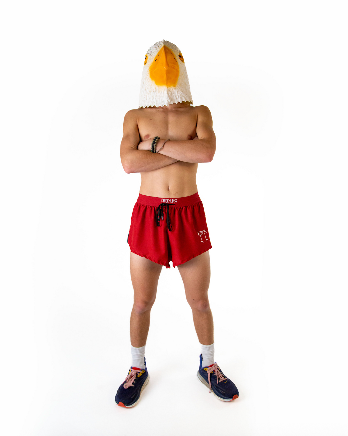 Men's Cardinal Red 2" DS Split Shorts