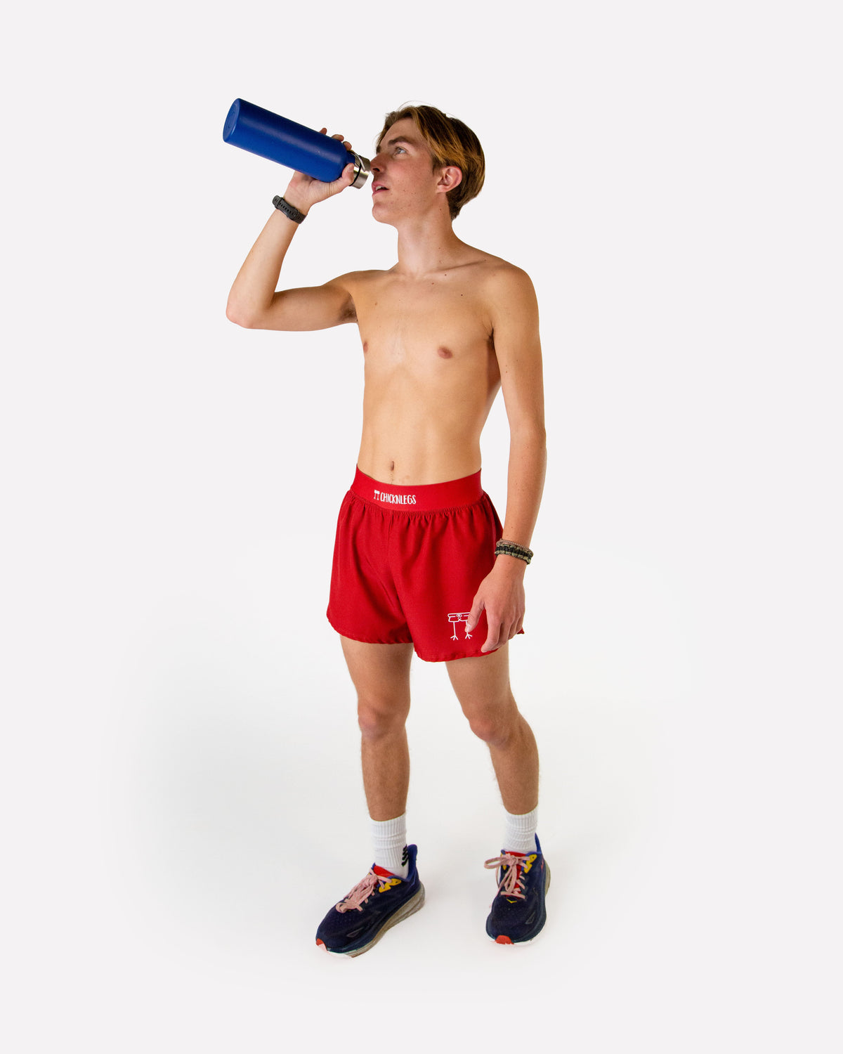 Men's Cardinal Red 4" Half Split Shorts