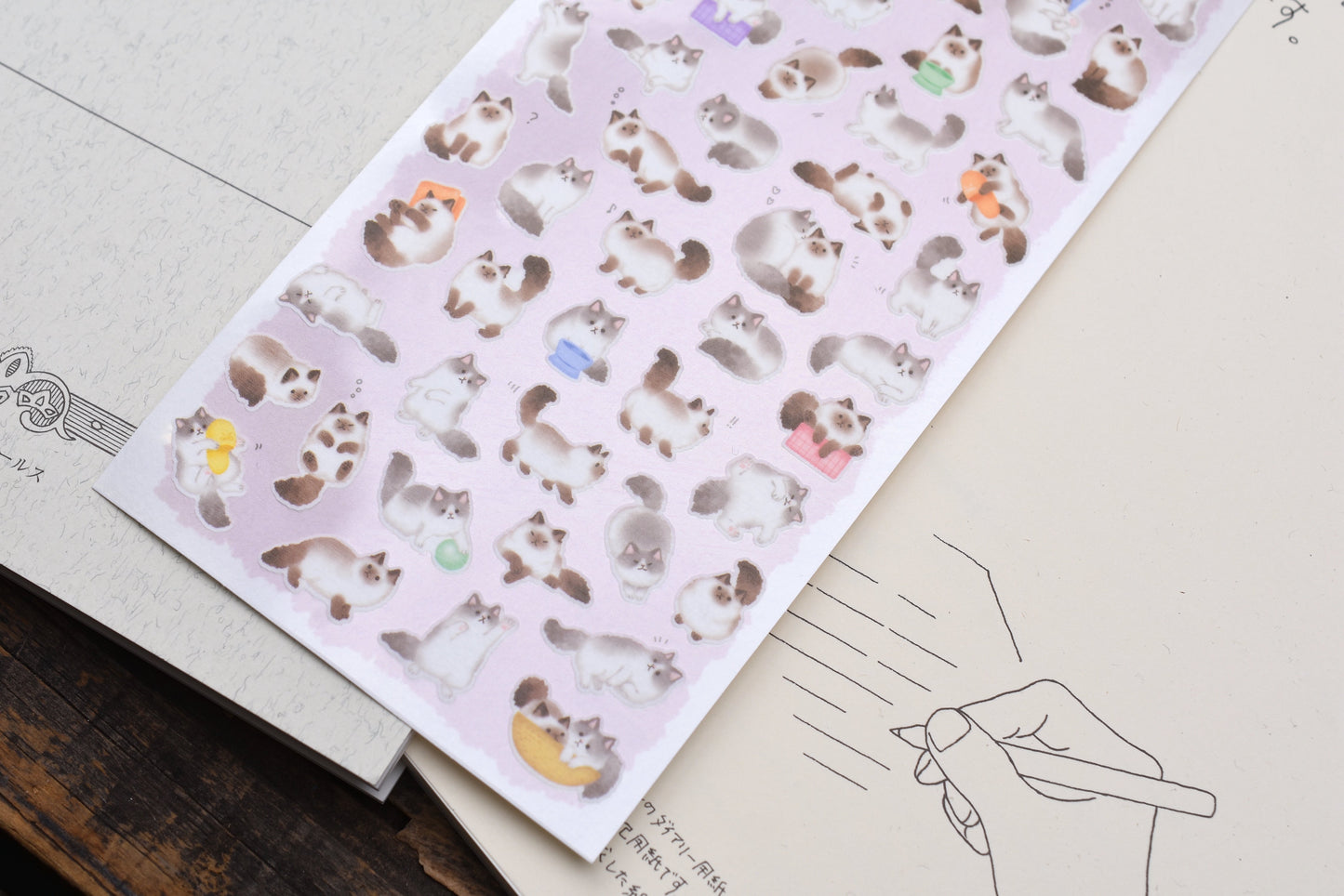 Chunky Animals Washi Stickers - Ragdoll Cat