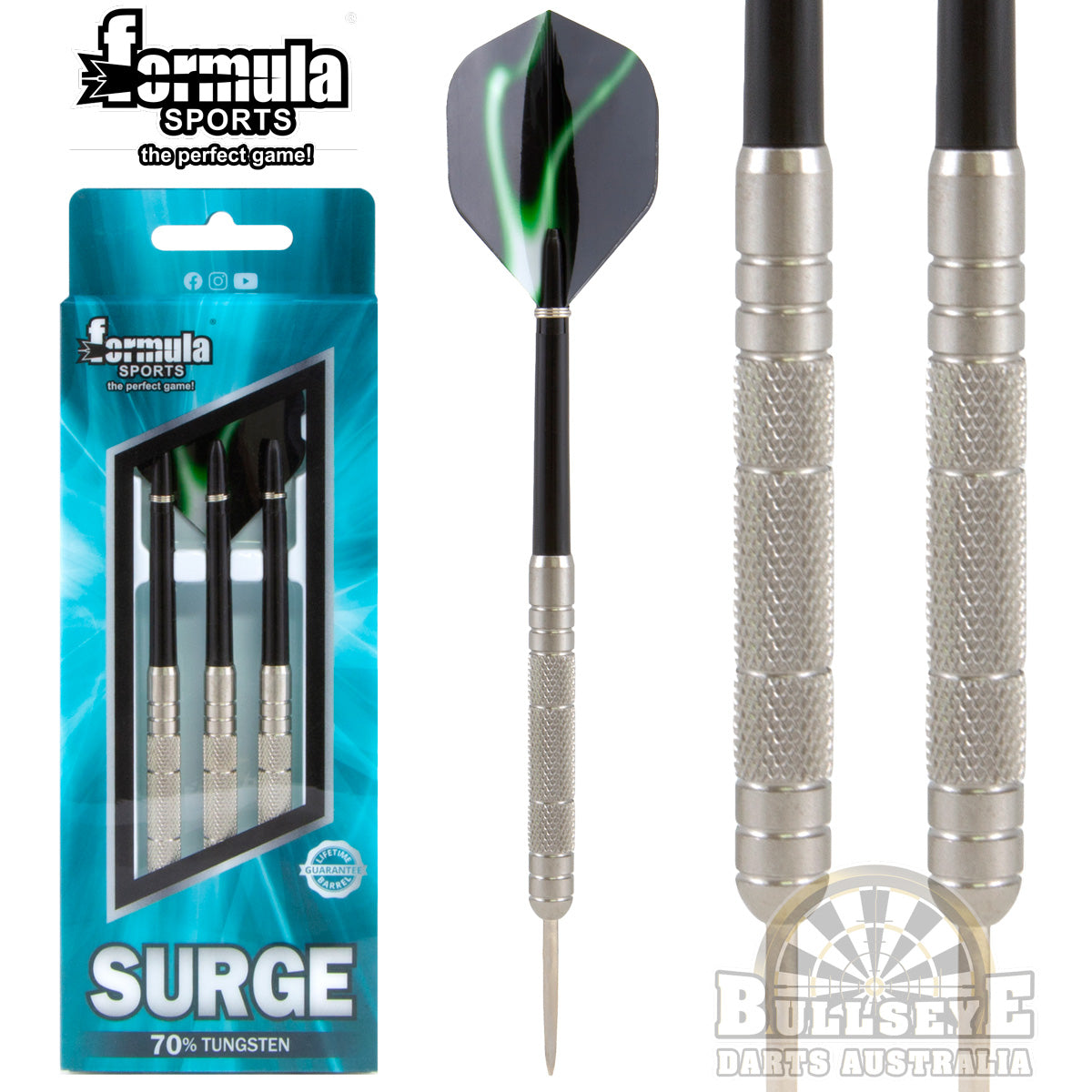 FORMULA Surge Knurled Grip Darts - 70% Tungsten - 24g