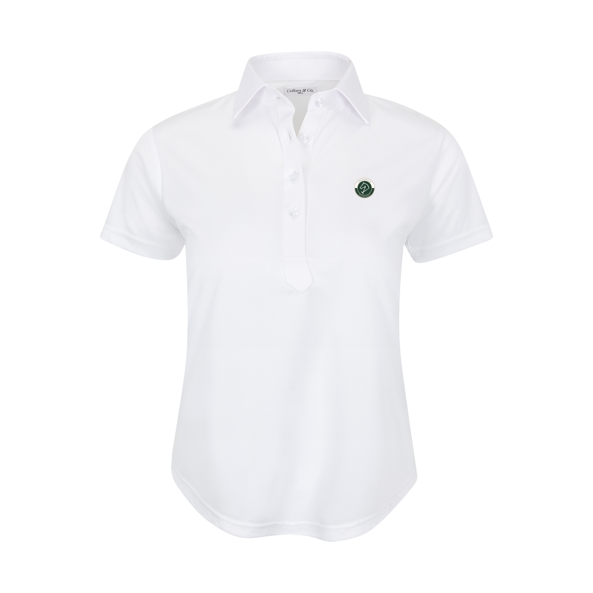 Greenwich Sound Polo Women's Cap Sleeve Semi Spread Polo White