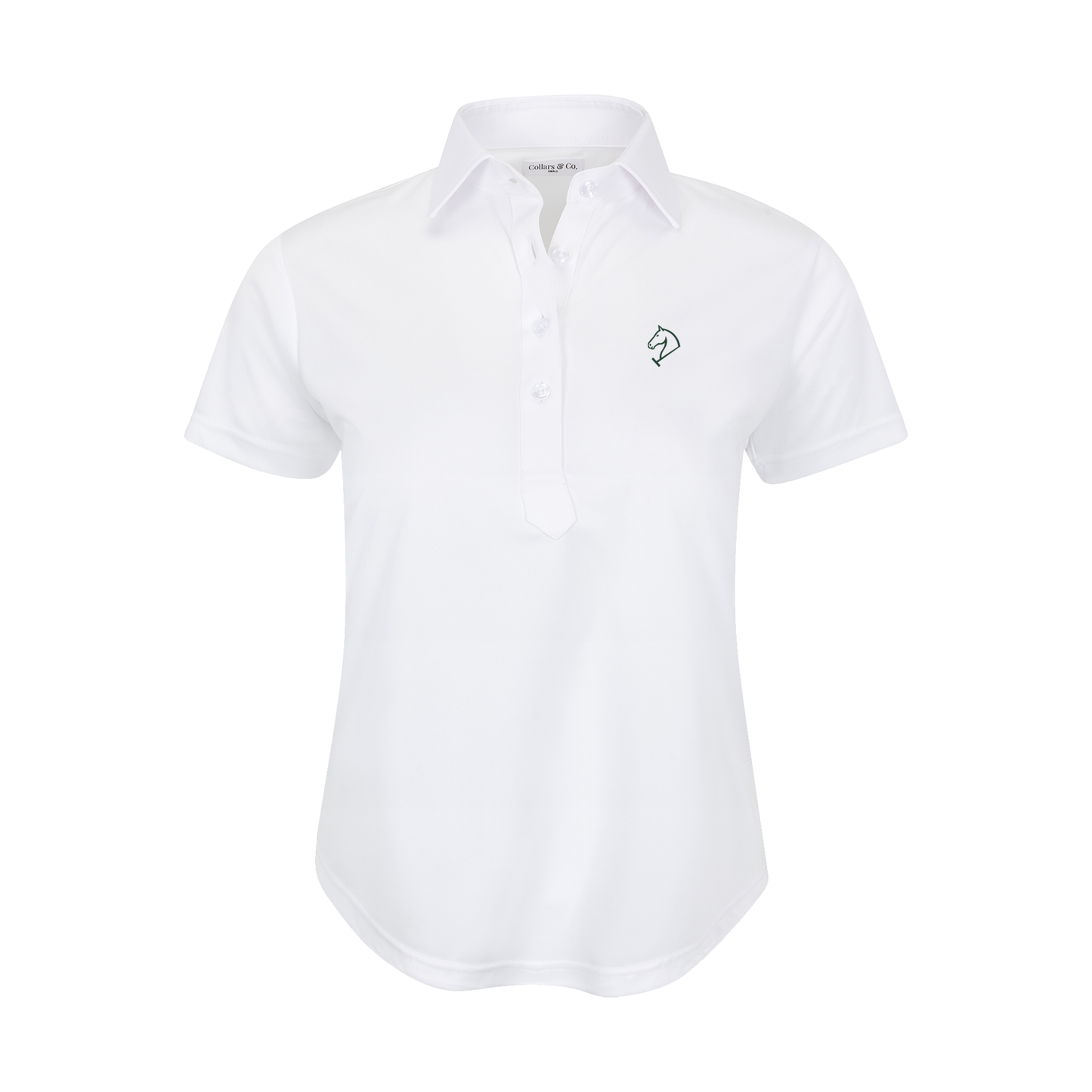 Greenwich Sound Polo Women's Cap Sleeve Semi Spread Polo White