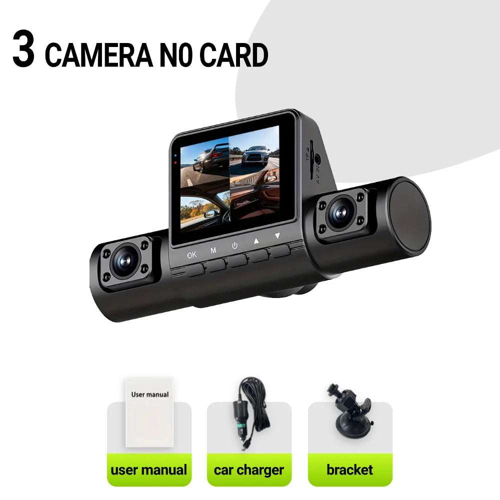 4 Camera Car Dash Cam 2.0 inch 1080P Front Cameras 480P Rear/Left/Right Cameras Wide-Angle Night Vision Collision