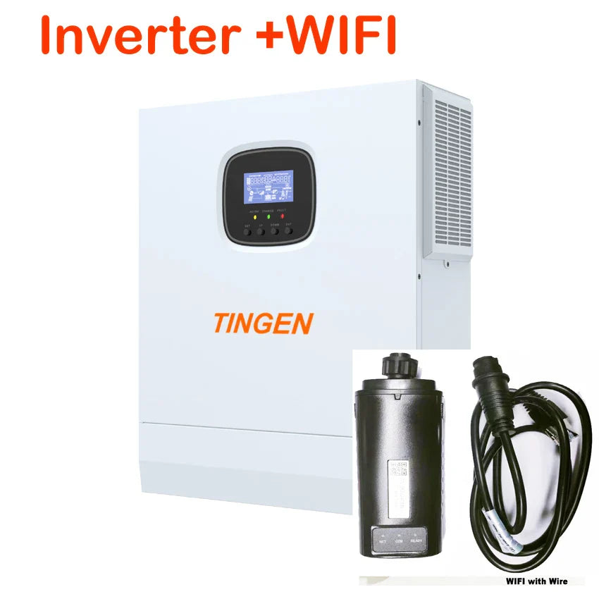 5000W 5KW Hybrid Solar Inverter Off Grid 48V DC to 110V 120V 220V AC Output with 80A MPPT Solar Charger Max 500V PV HSI5000U