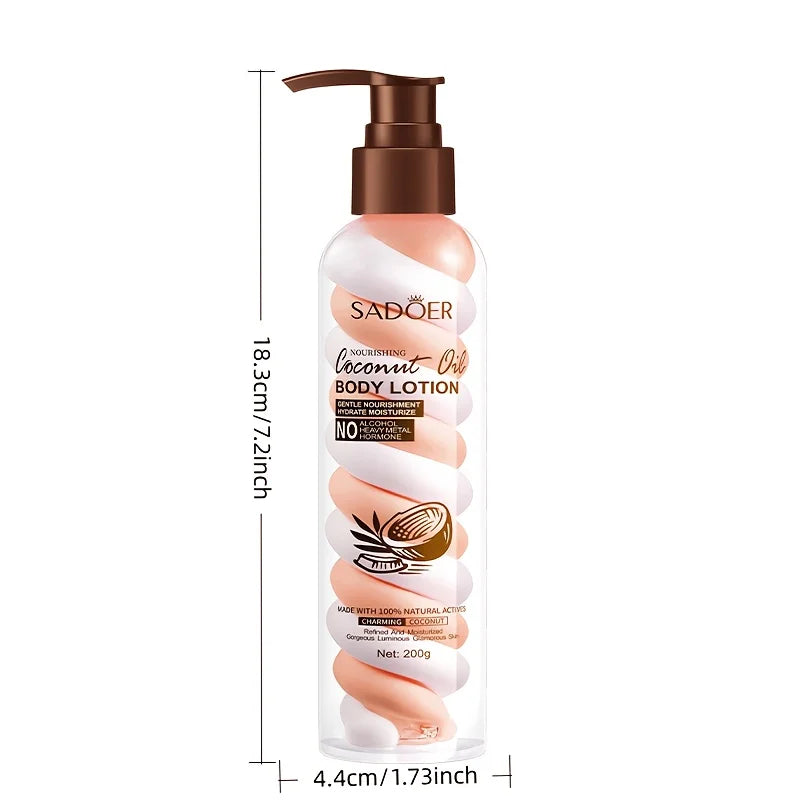 1 Bottle of 200ml Coconut Marshmallow Body Lotion, Suitable for All Light Beige Skin Tones, Deep Moisturizing Formula, Non-Greasy Moisturizer, Ideal as a Holiday Gift, Suitable for Both Men and Women, Daily Skincare Routine,