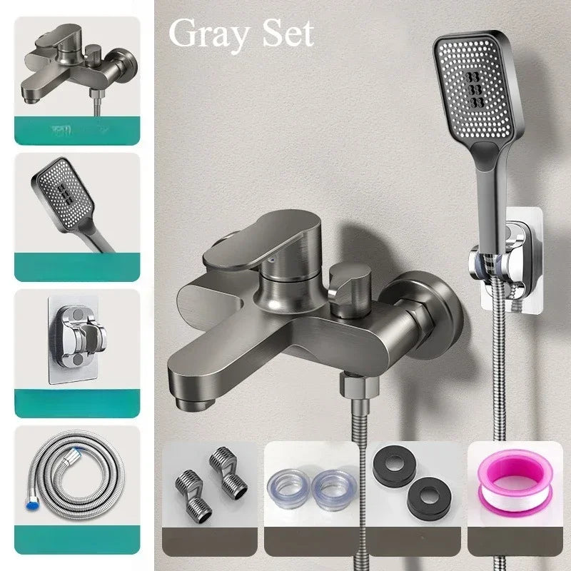 Bathroom Shower Faucet Mixing Valve Shower Shower Set Bathtub Mixing Switch Triple Hot and Cold Faucet Shower Faucet
