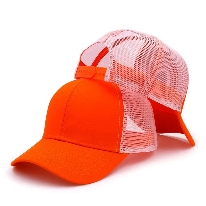 Custom Logo Mesh Splicing Breathable Adjustable Baseball Cap Men Hip Hop Summer Shade Snapback Hat Outdoor Women Trucker Caps
