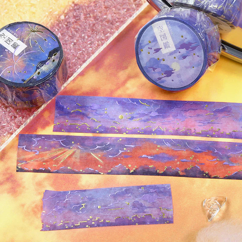 BGM Washi Tape - Foil Stamping - Sky Encyclopedia - Twilight
