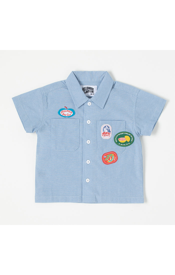 Billionaire Boys Club For Children bb orchard ss woven - light chambray