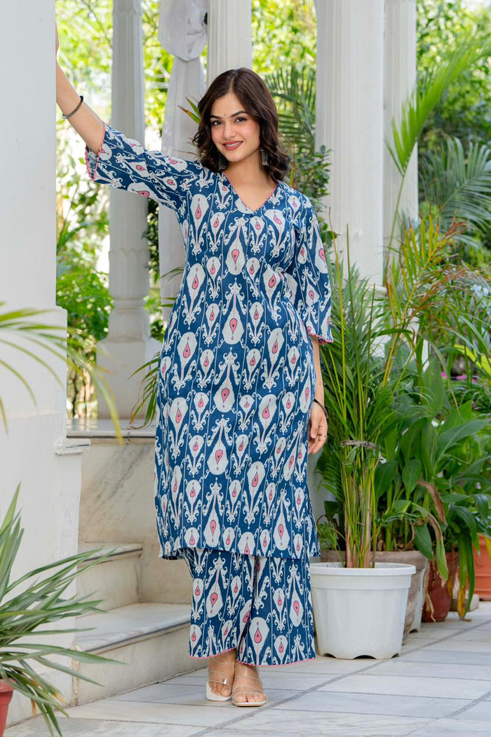 BLUE IKKAT CO-ORD SET