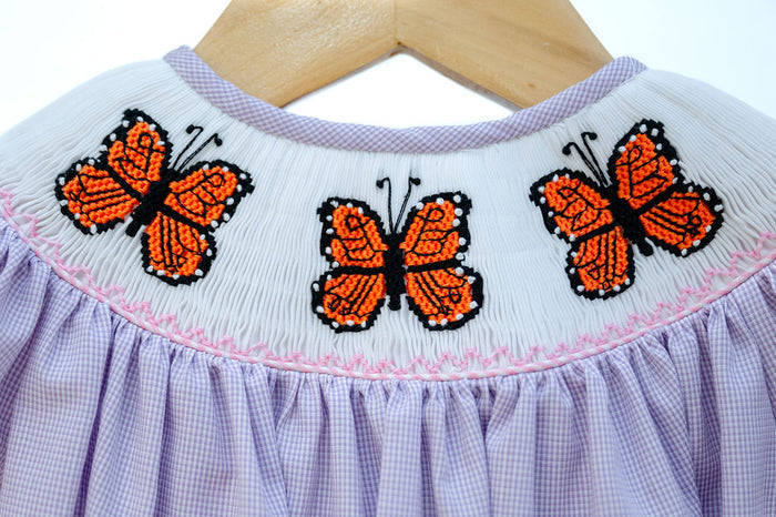 Butterfly Smocked Birdie Bubble