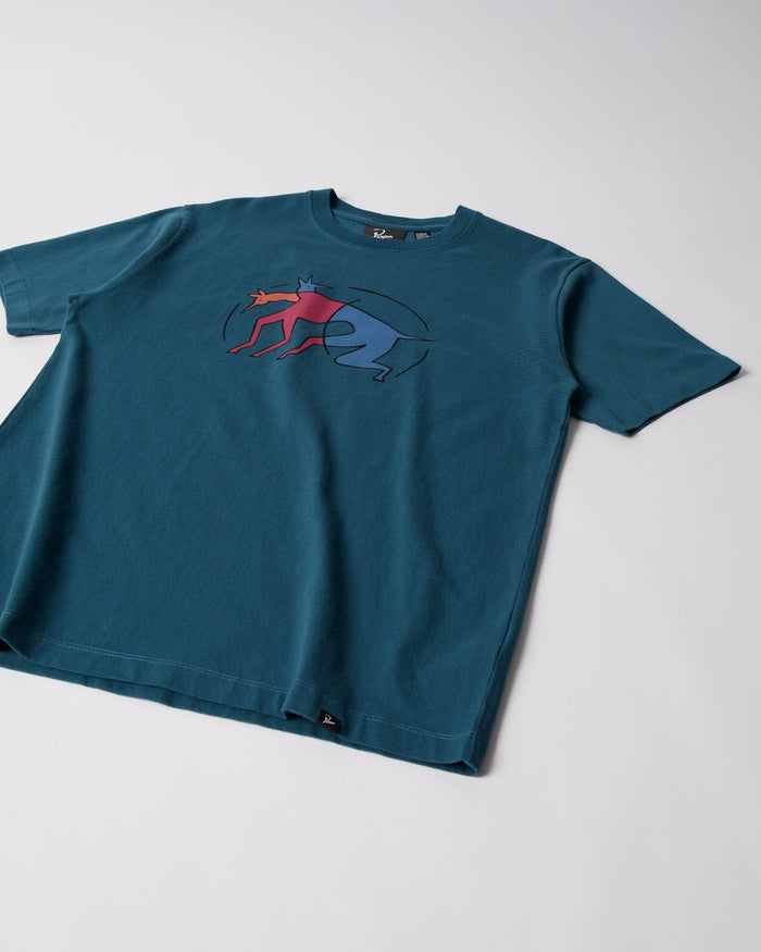 By Parra The Zoomies T-Shirt - Mallard Green