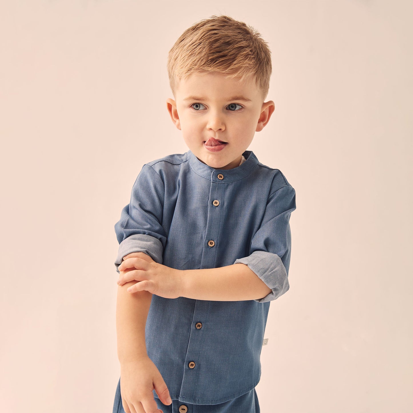 Chambray Denim Shirt & Trousers Set