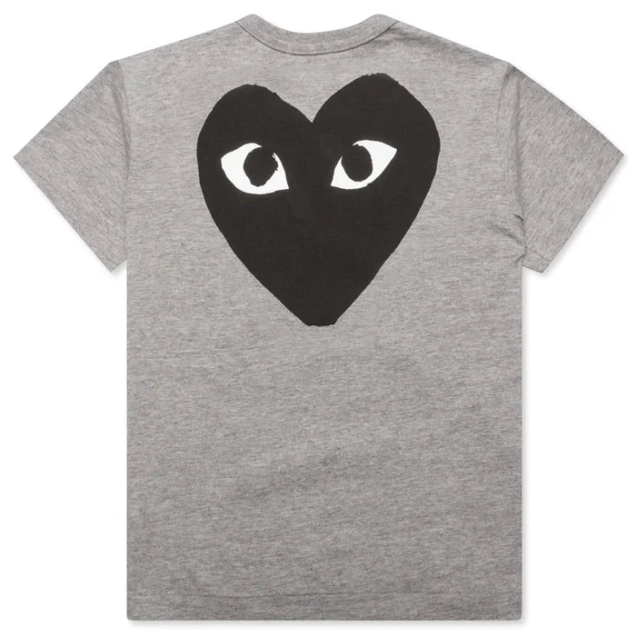 COMME DES GARCONS PLAY For Children Small Text T-Shirt - Grey - AZ-T571-100-1