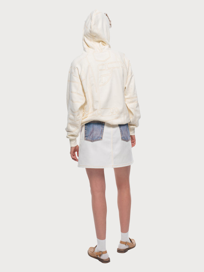 Buy Denim Stitch Hoodie β Tops by Ksenia Schnaider | Ethical & Sustainable Fashion