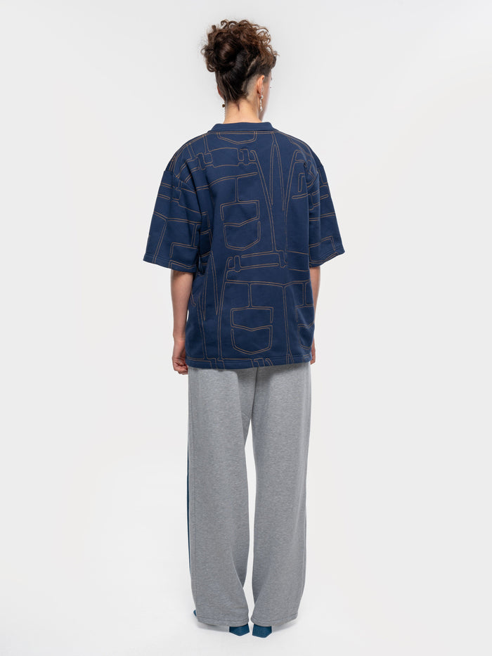 Buy Denim Stitch T-Shirt β Tops by Ksenia Schnaider | Ethical & Sustainable Fashion
