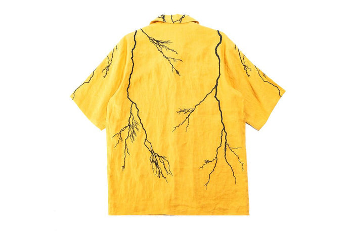 Diet Starts Monday Lightning Button Up - Yellow