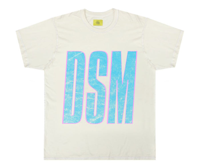 Diet Starts Monday Stretch Tee - Antique White/Blue