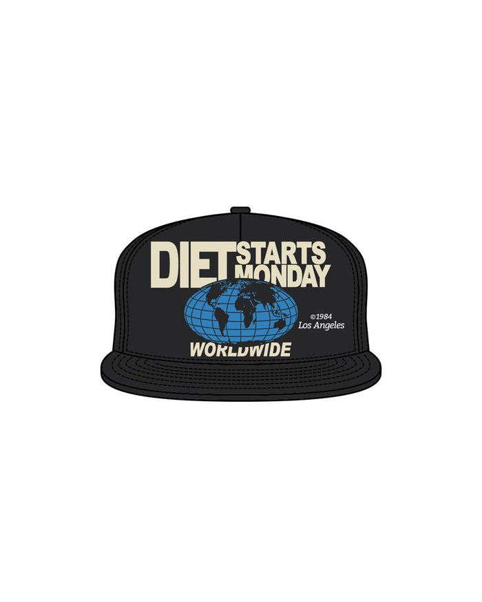 Diet Starts Monday Worldwide Hat - Black