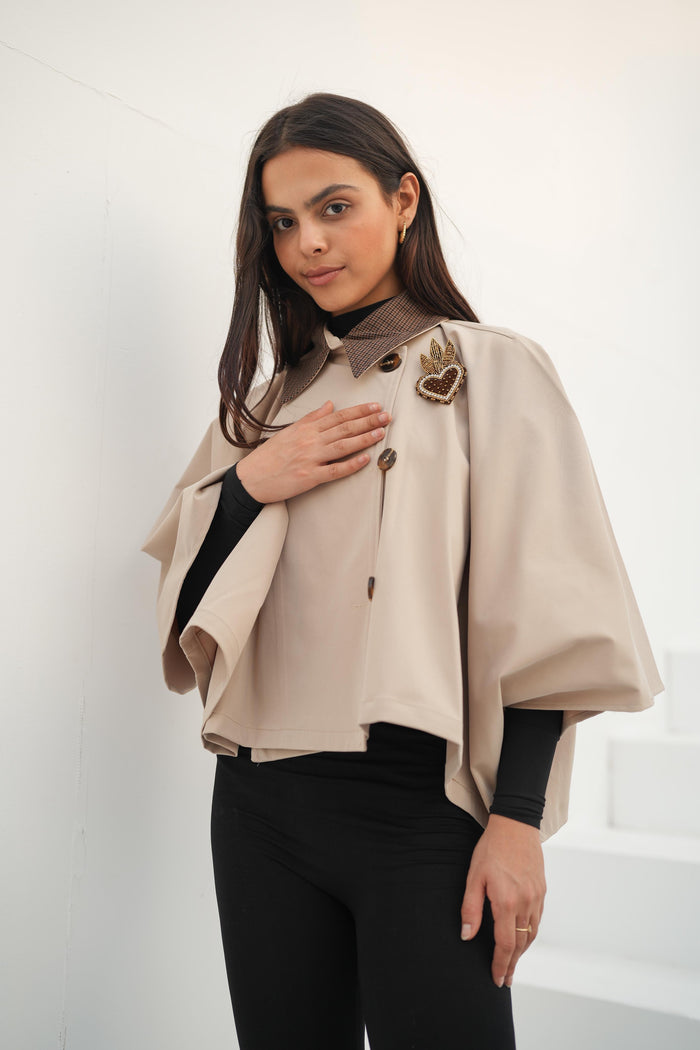 Flare blouse -Beige