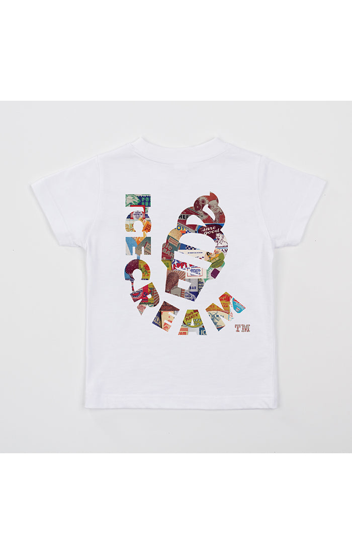 ICECREAM For Children collage ss tee - white