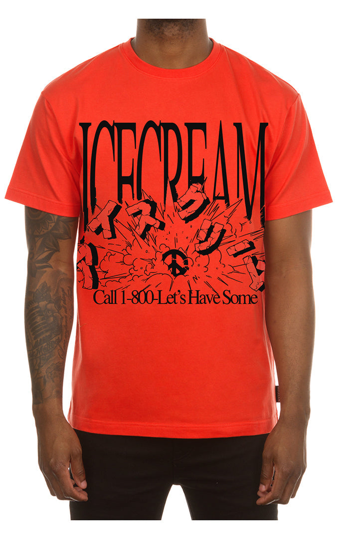 ICECREAM smile ss tee - spicy orange
