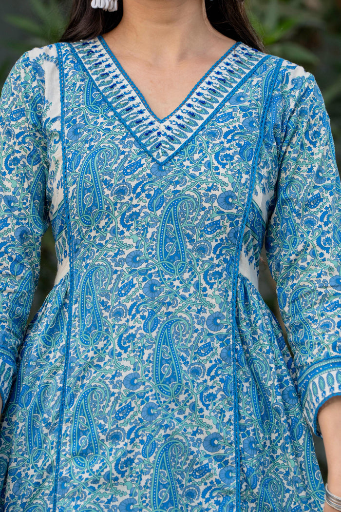 INDIGO PAISLEY SUIT SET