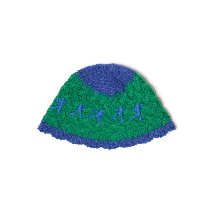 KidSuper Studios Running Man Crochet Hat - Green/Blue