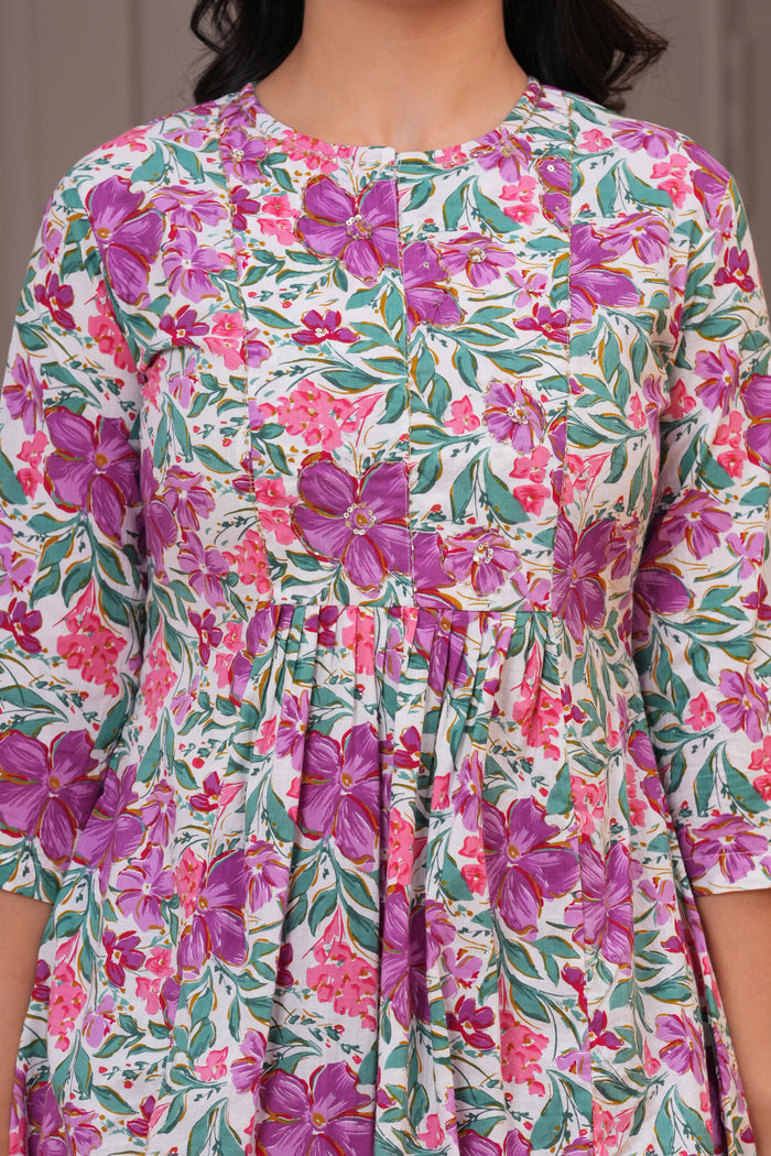 KOTA DORIA PURPLE PLEATED