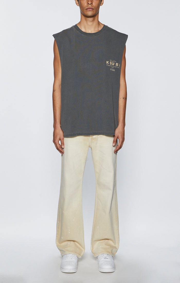 KSUBI lock cut off tee - charcoal