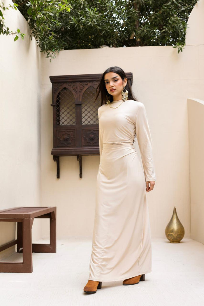 Layali Definition Dress-Beige
