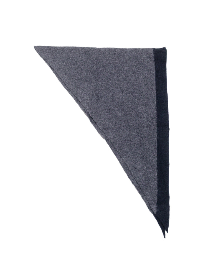 lost & found Margaret Howell MHL Tipped Scout Scarf Lambswool Grey/Ink
