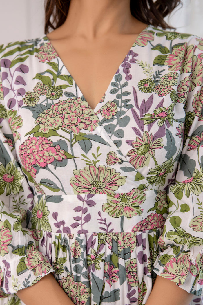 MULTICOLOR FIT AND FLAIR DRESS