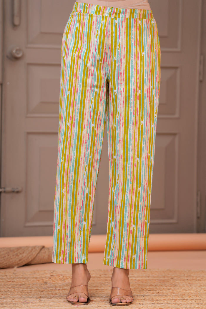 MUSTARD PRINTED STRAIGHT SUITS SET