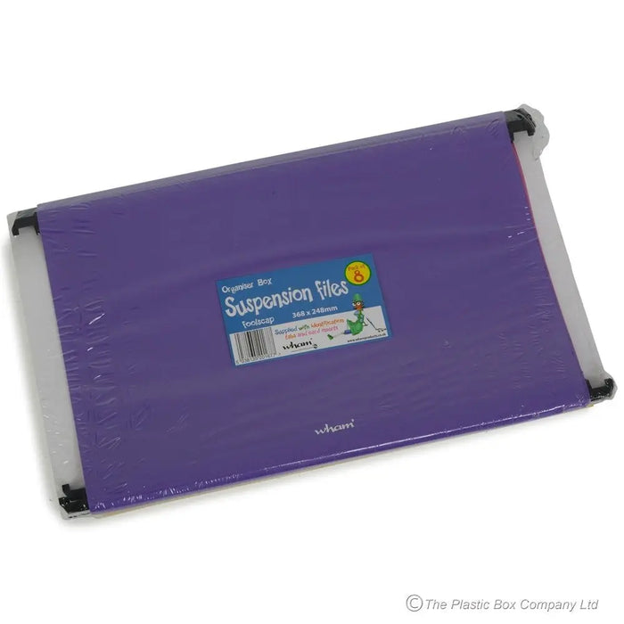 Pack of 8 - Foolscap Suspension Files with Index Holder (20167) Wham Storage