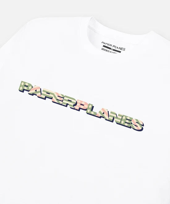 Paper Planes Diamond & Stripes Tee - White