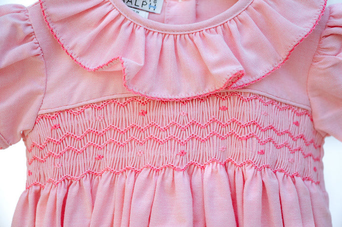 Perfectly Pink Smocked Eleanor Bubble