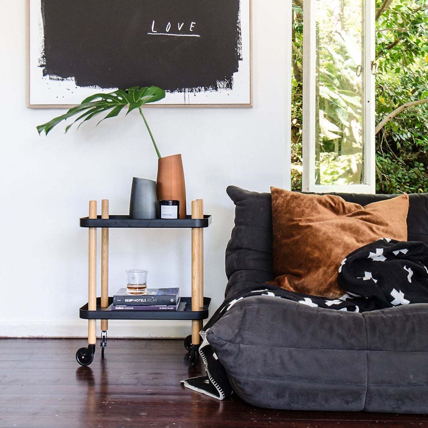 fink | vase | charcoal (winter) small