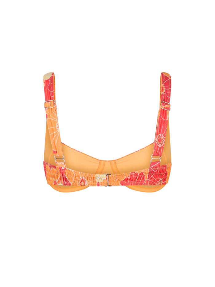 Rochelle Top / Retro Floral Smocked - Kotomi Swim