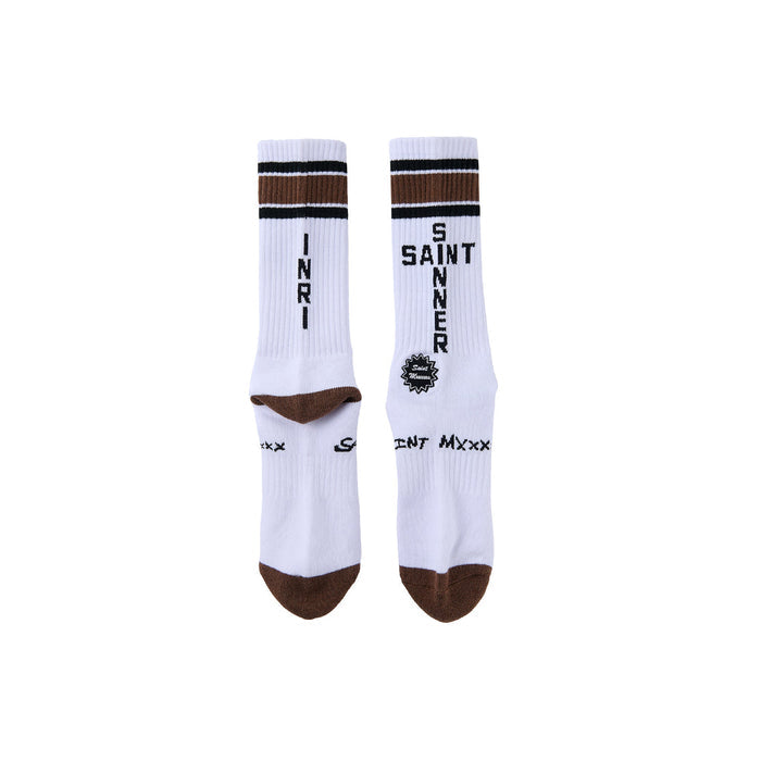 Saint Micheal Saint Sinner Socks - Brown