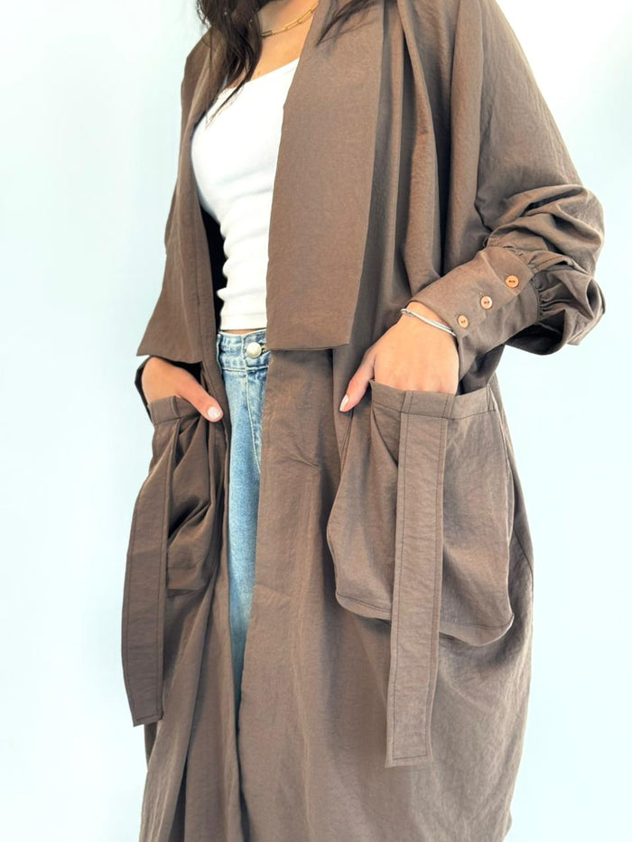 Summer Oversized Kimono-Brown