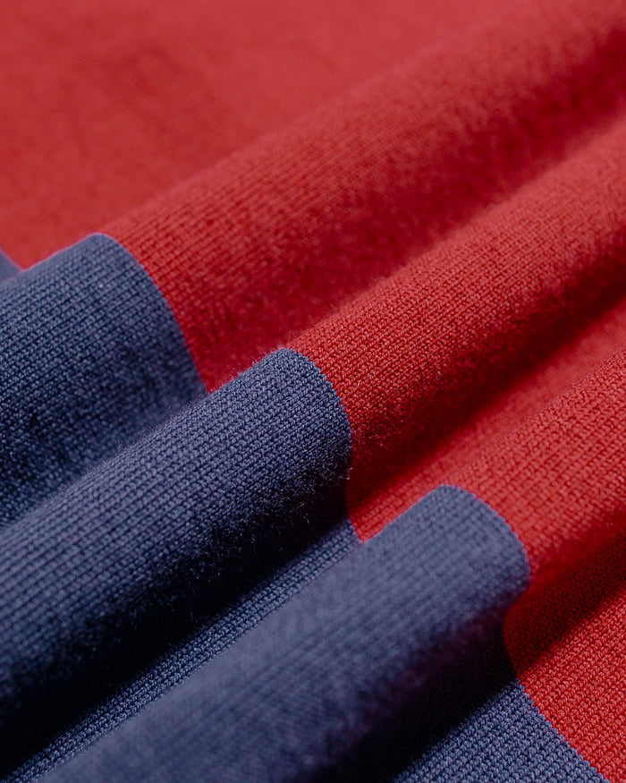 lost & found Warehouse Warehouse Lot. 4108 S/S 4in Border Tee Navy/Bordeaux