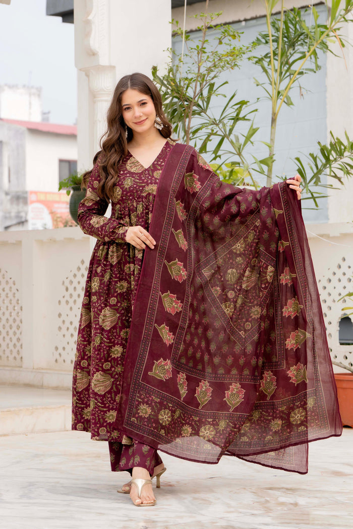 WINE ALIA CUT SUIT SET