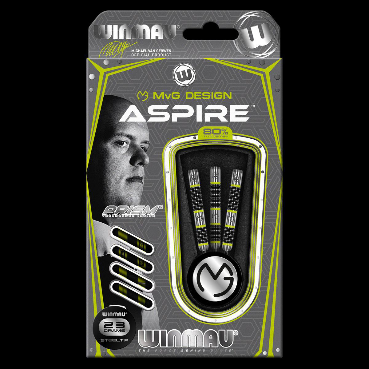 WINMAU MVG Aspire Darts - 80% Tungsten - 21g