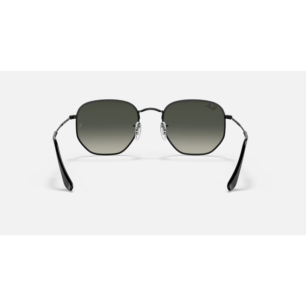 RAYBAN - HEXAGONAL | Polished Black w/ Grey Gradient