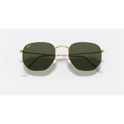 RAYBAN - HEXAGONAL | Polished Gold w/ Green