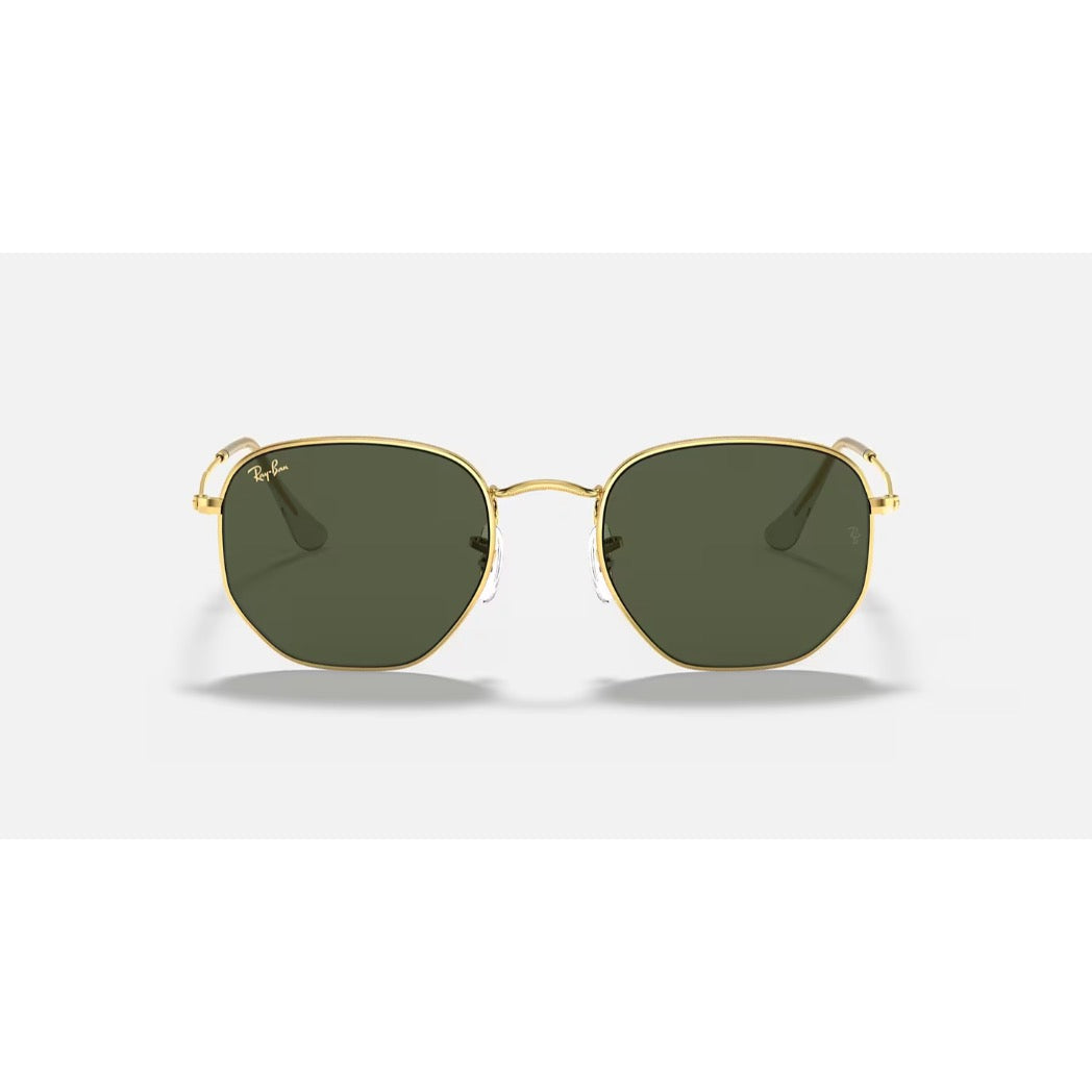 RAYBAN - HEXAGONAL | Polished Gold w/ Green