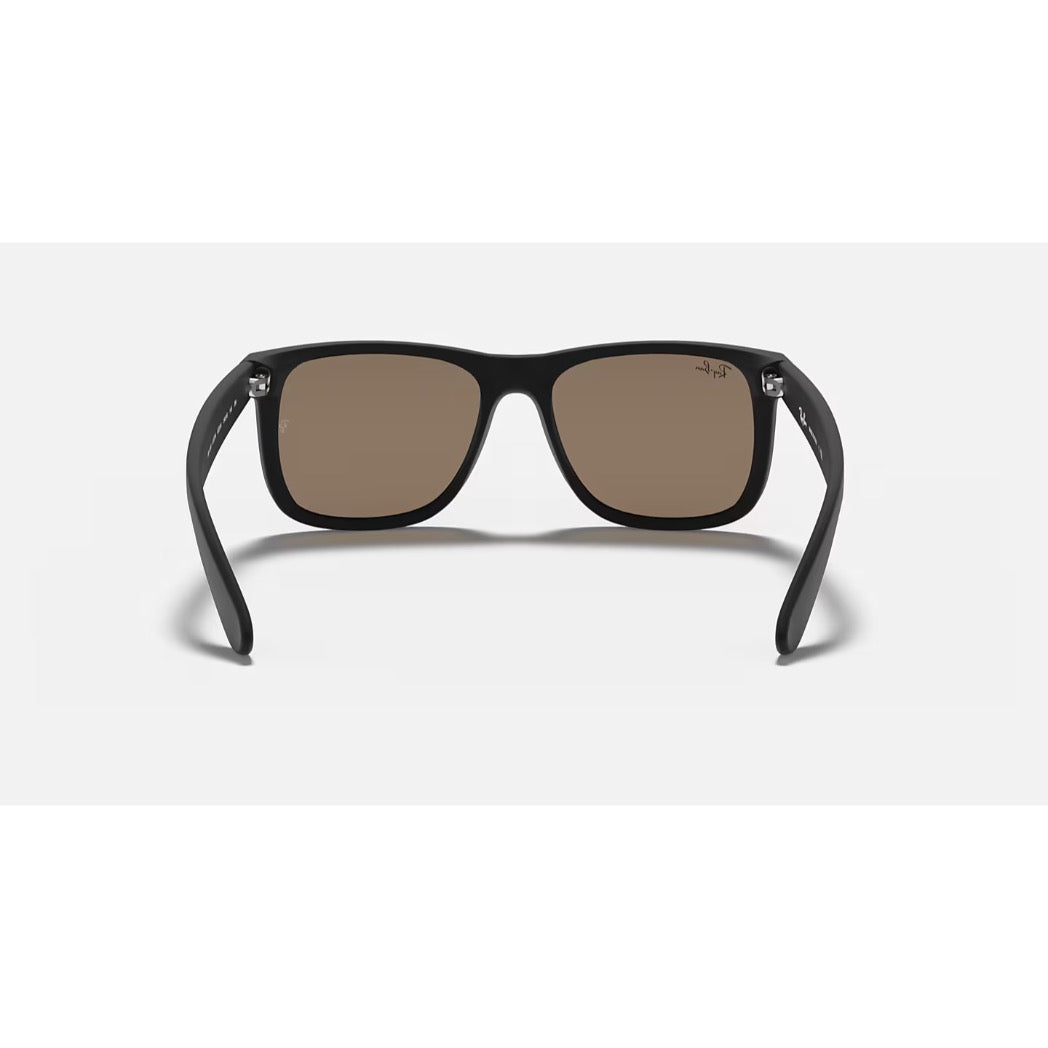 RAYBAN - JUSTIN | Black Rubber w/ Light Brown Gold Flash