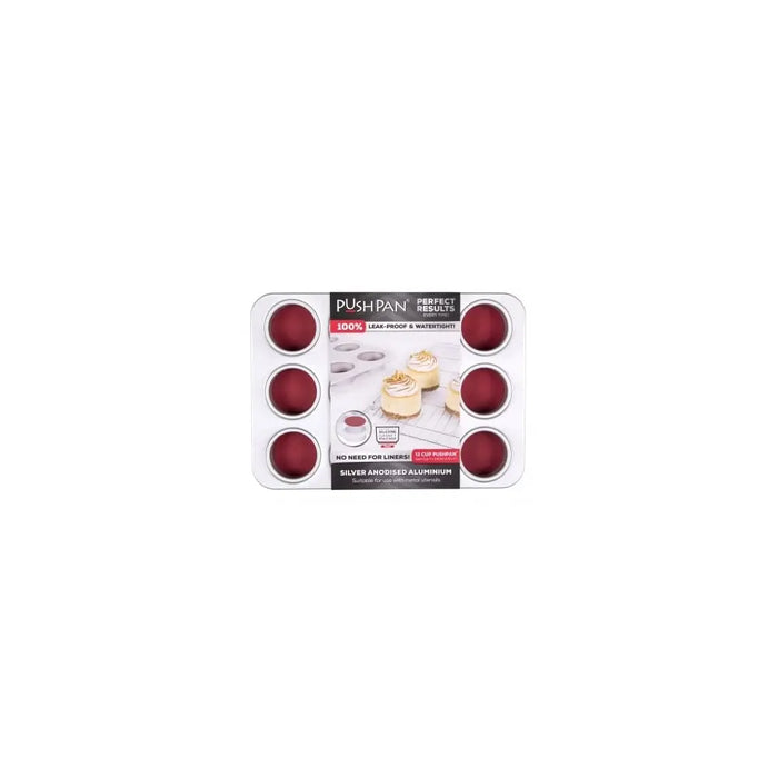 12 cup PushPan Aluminium Muffin Tin PushPan